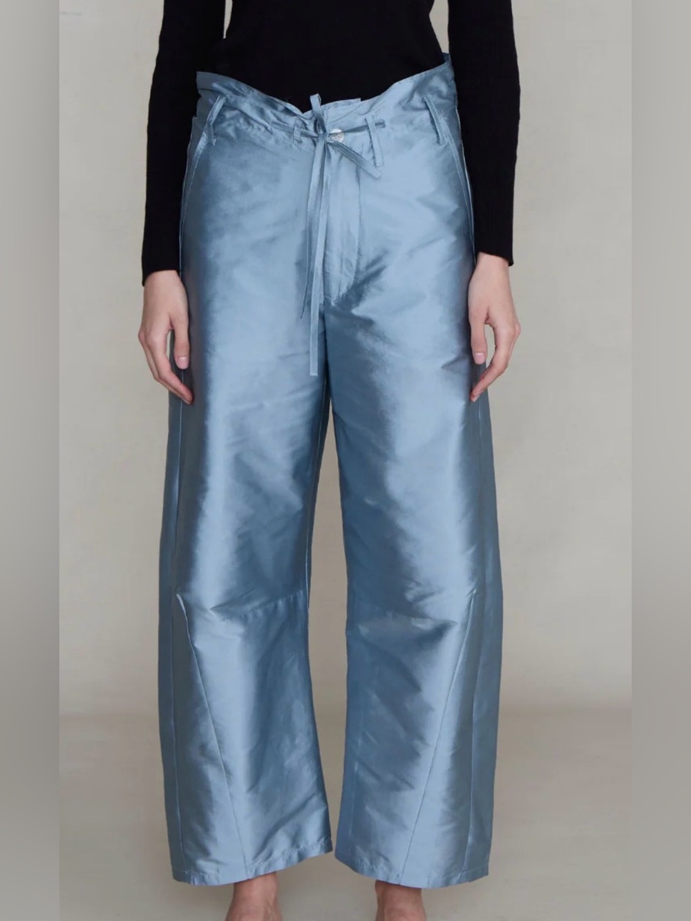 SOLD OUT • NEW WITH TAGS • CHAN LUU TECHNO TAFFETA BARREL PANT